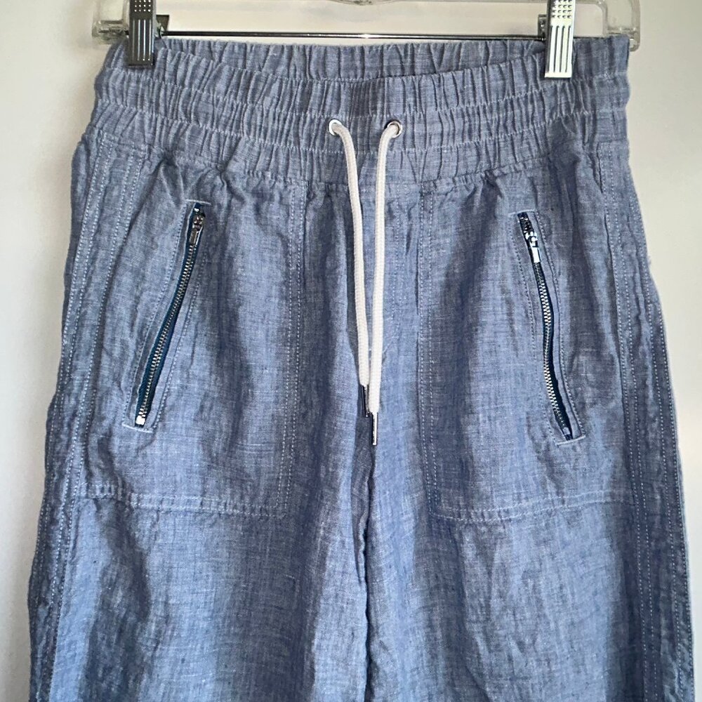 ATHLETA Cabo Linen Wide Leg Pants Size 2 Chambray Blue - Picture 4 of 12